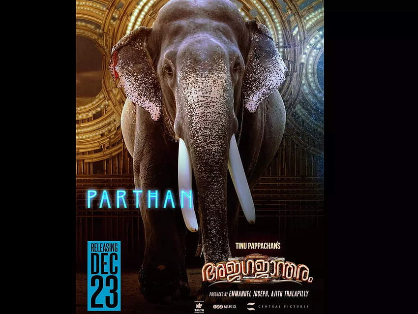 말라얄람어 영화 ajagajantharam: Ajagajantharam 팀이 코끼리의 캐릭터 포스터를 공유합니다. 소셜 미디어에 박수를 보냅니다! HD 월페이퍼