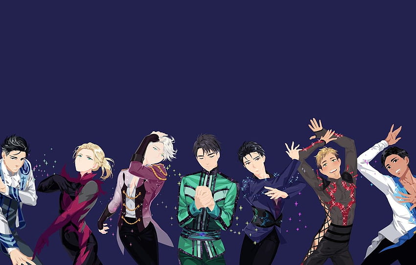 background, anime, guys, Yuri on the ice, Yuri On Ice, anime yuri on ice HD wallpaper