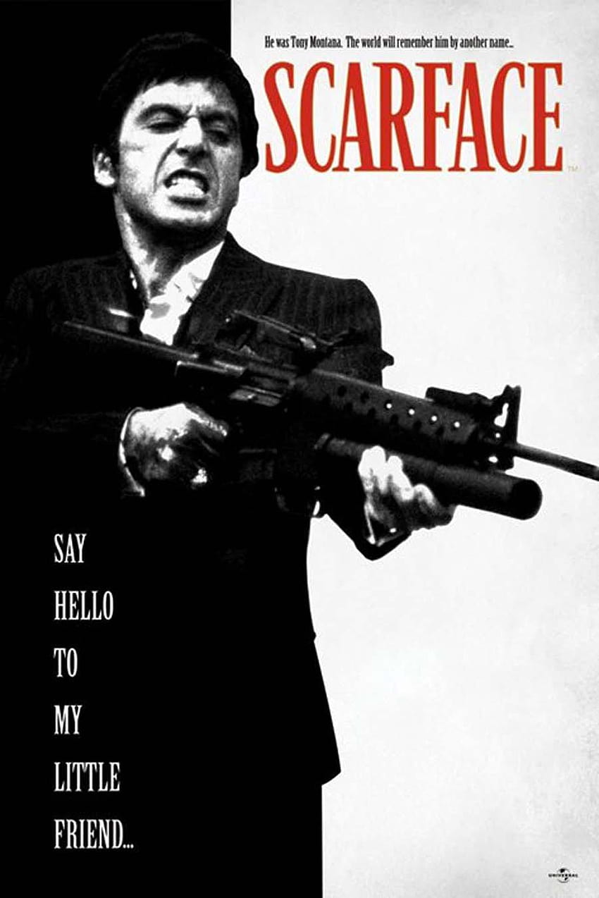 Scarface famous movie quotes poster 60x90cm new tony montana, say hello to  my little friend HD phone wallpaper | Pxfuel