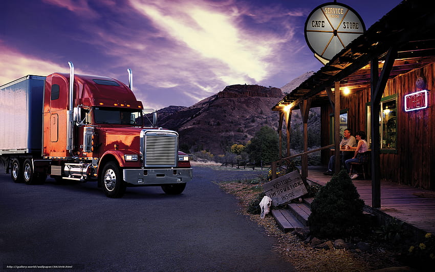 truck trailer evening Merek lain [1600x1000] untuk , Ponsel & Tablet Anda Wallpaper HD