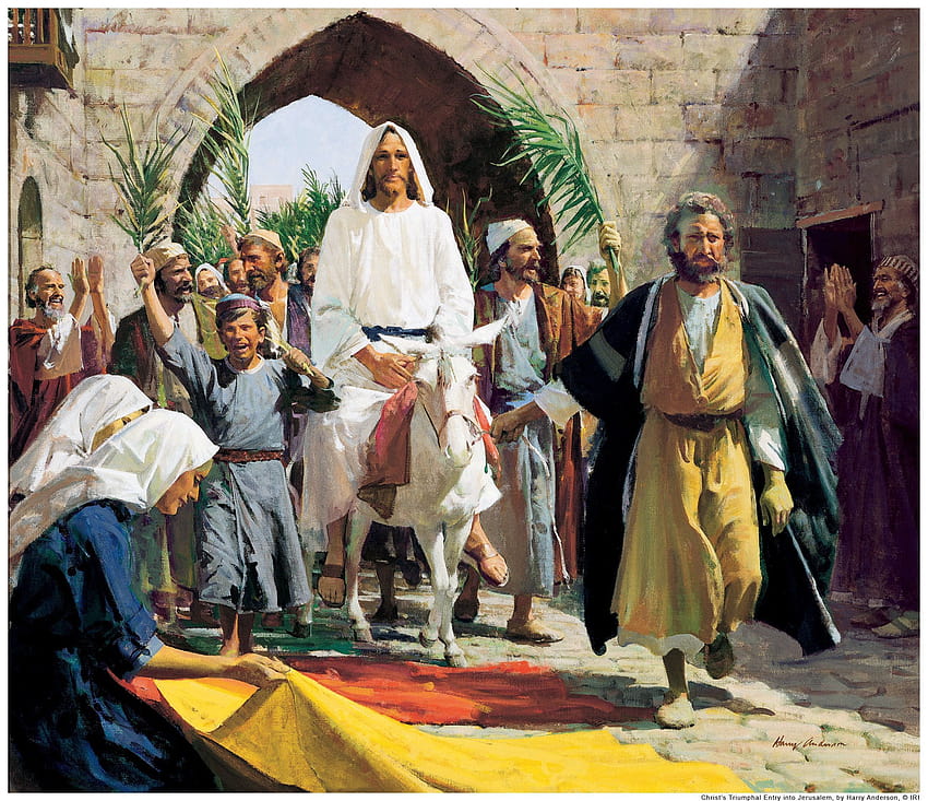 Triumphaler Einzug am Palmsonntag, Palmsonntag Jesus HD-Hintergrundbild
