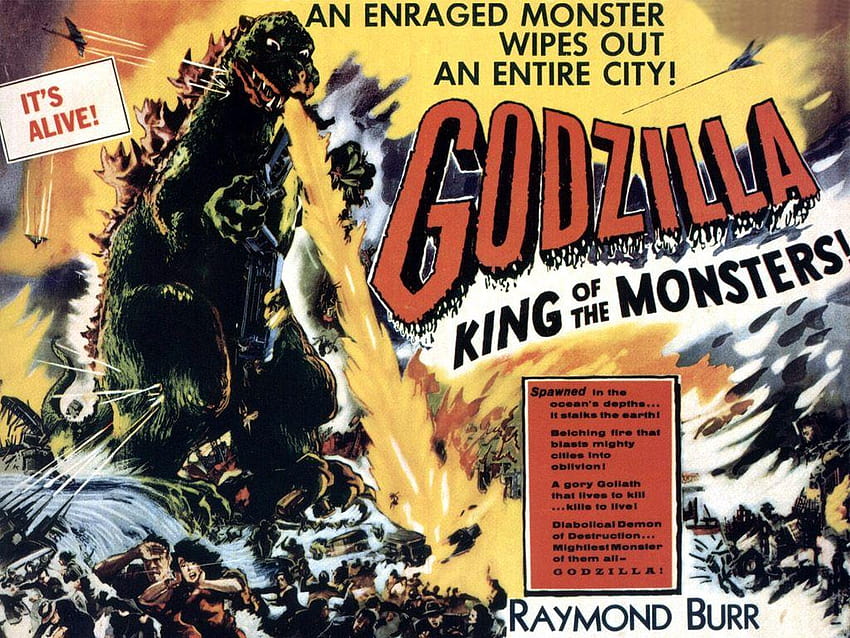 1 of 39, Godzilla Movie Posters, classic movies HD wallpaper