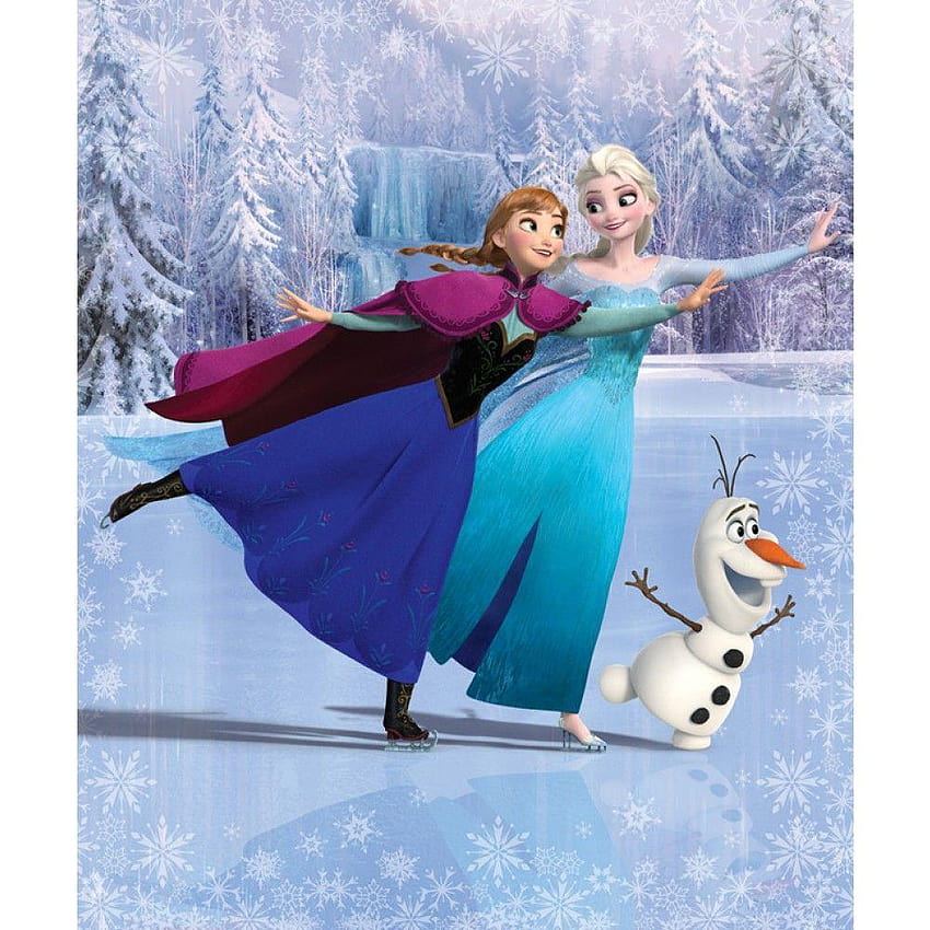 Disney Frozen Ice Skating autorstwa Walltastic Tapeta na telefon HD