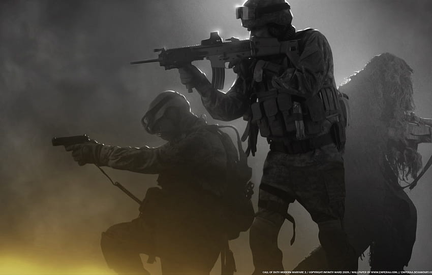 weapons, soldiers, sniper, Modern Warfare 2, call of duty, special forces , section игры, modern warfare trilogy HD wallpaper