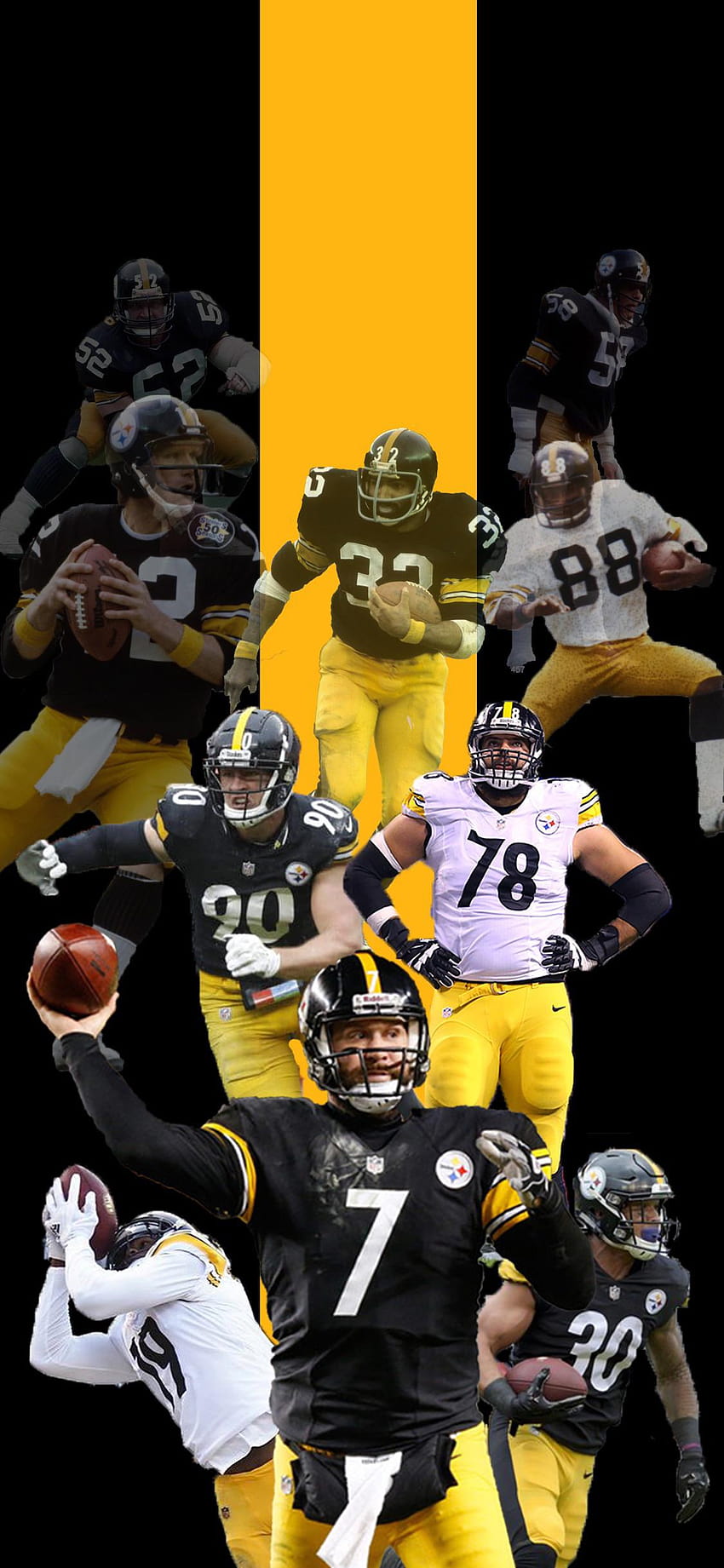 I made with some of my favorite past and present Steelers : steelers, steelers players HD phone wallpaper
