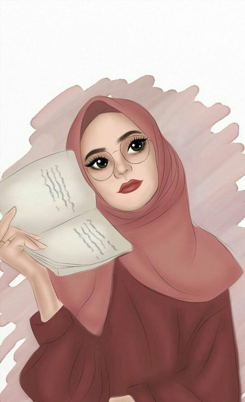 Hijab Girl Cartoon posted by Christopher Sellers, girl cartoon hijab HD phone wallpaper
