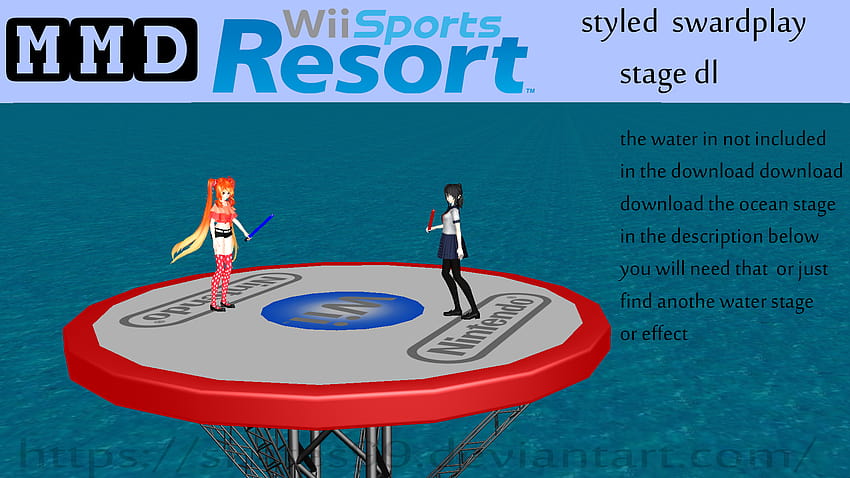 Mmd wii sports resort Sward Play Stage Dl by skates99 HD wallpaper