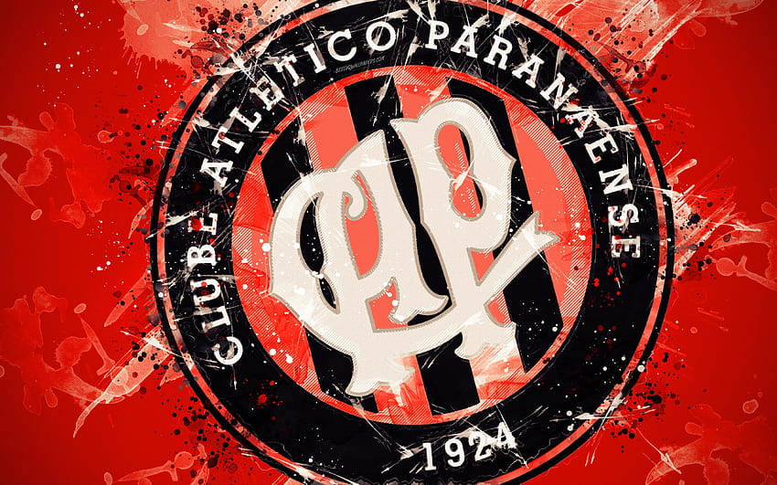 Clube Atletico Paranaense, pintura de arte, logo, club Athletico Paranaense papel de parede HD