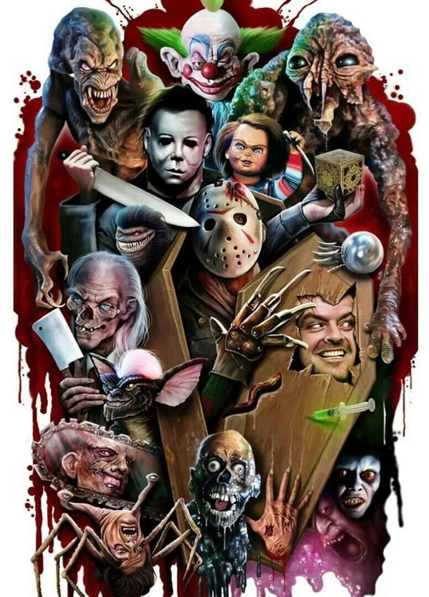 Horror Villains, personnages de films d'horreur Fond d'écran de téléphone HD