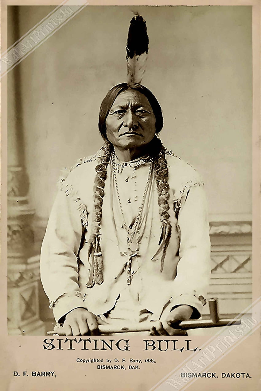 Sitting Bull Poster Sioux War Chief Holy Man Vintage HD phone wallpaper