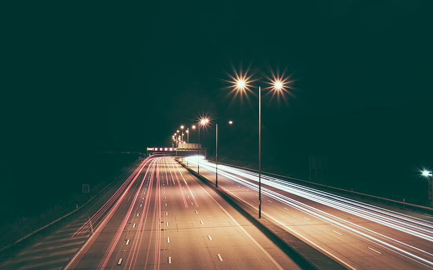 timelapse graphy of road lights, graphy time lapse road HD wallpaper