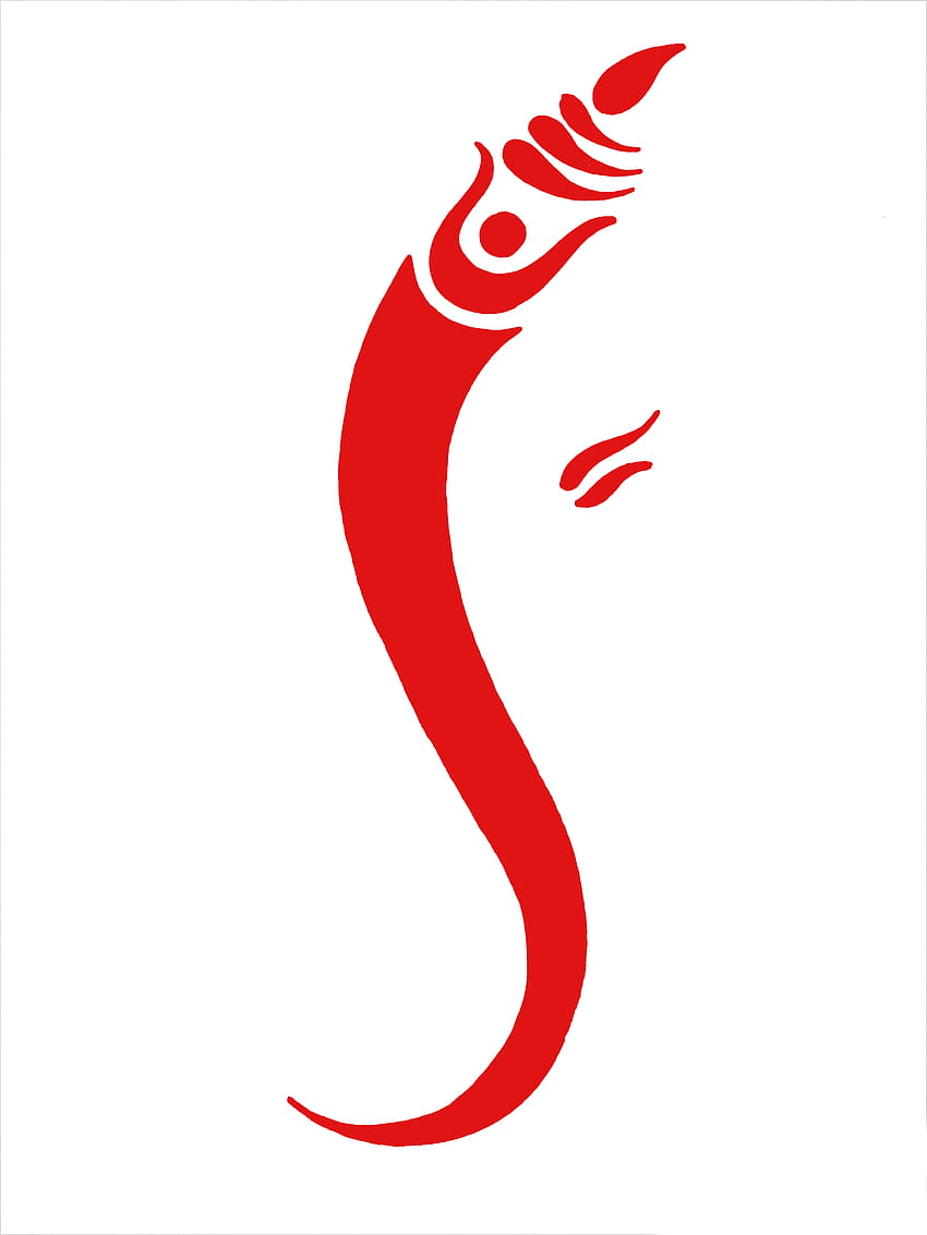 Red om symbol, Ganesha , ganpati transparent background PNG clipart |  HiClipart