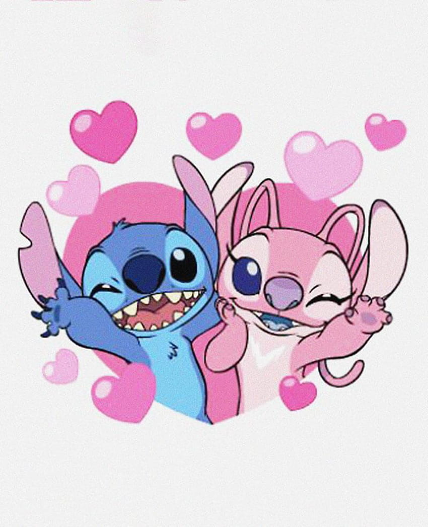 Stitch and Angel Gender Reveal Backdrop HD phone wallpaper