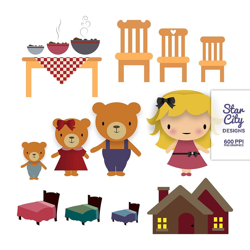 Three Bears and a Girl Cartoon, goldilocks and the three bears HD phone wallpaper