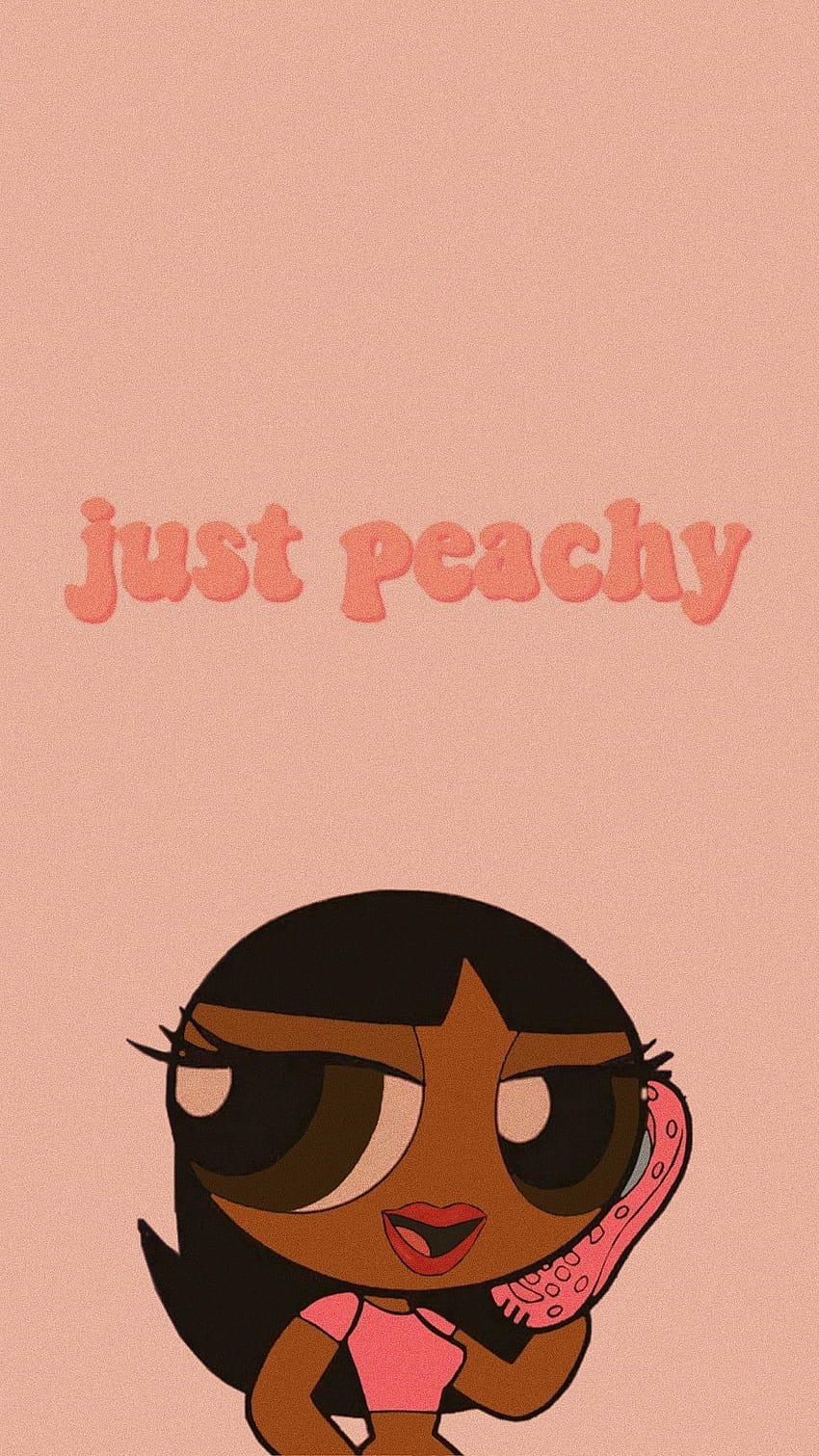 Just peachy, aesthetic powerpuff girl black HD phone wallpaper
