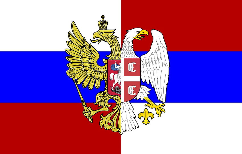 Bandera, Tricolor, Escudo de armas, Rusia, Serbia, Hermandad, Las águilas,  Blasón, sección текстуры, bandera serbia fondo de pantalla | Pxfuel