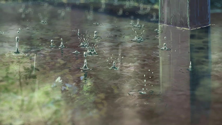 вода, Макото Шинкай, водни капки, пръски, Градината на думите HD тапет