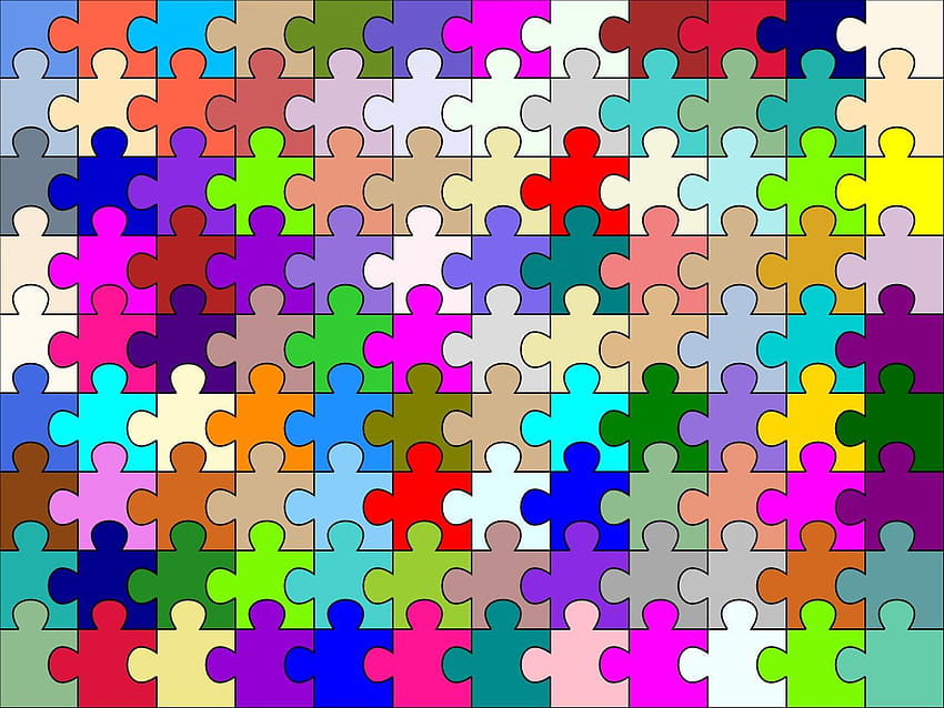 Autism Puzzle Resolution Black And White Backgrounds HD wallpaper