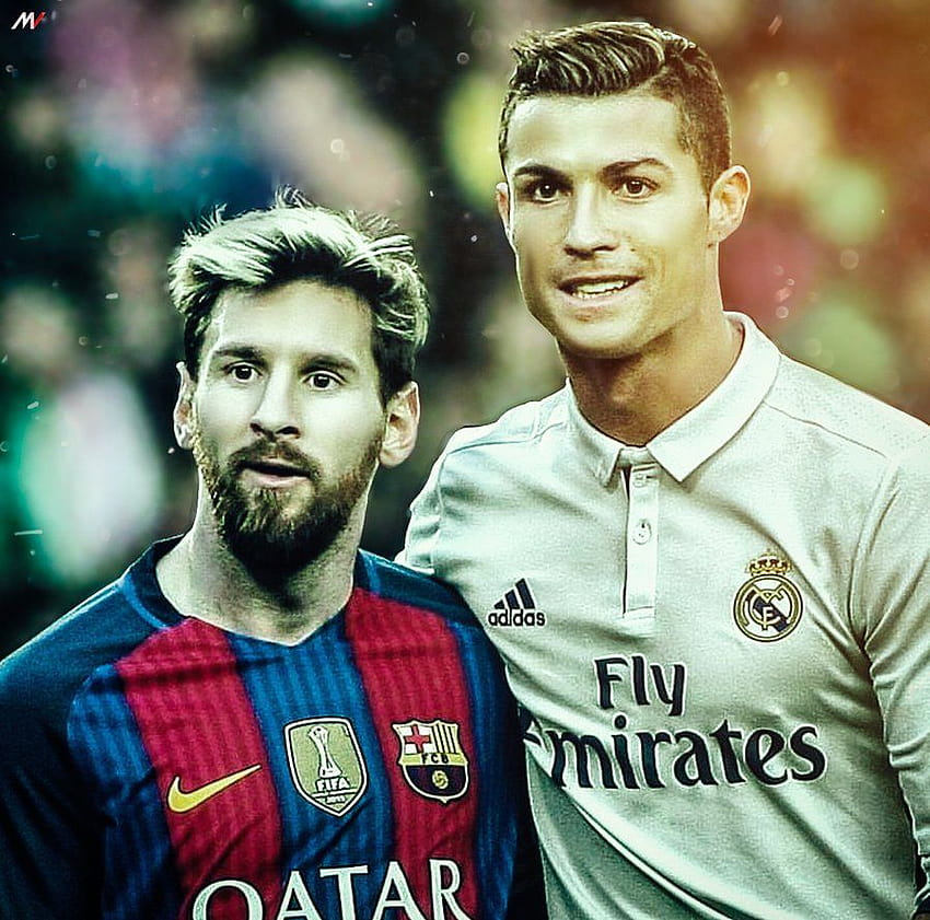 Ronaldo et Messi cool sur chien Fond d'écran HD