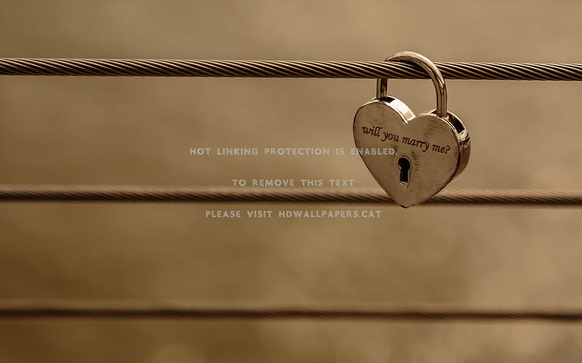 will you marry me? steel key heart lock HD wallpaper