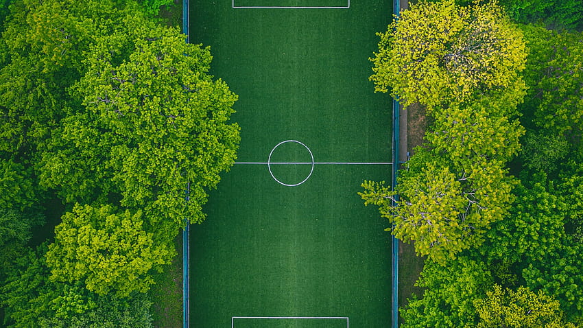Lapangan sepak bola 1920x1080, pemandangan udara, taman bermain anime Wallpaper HD