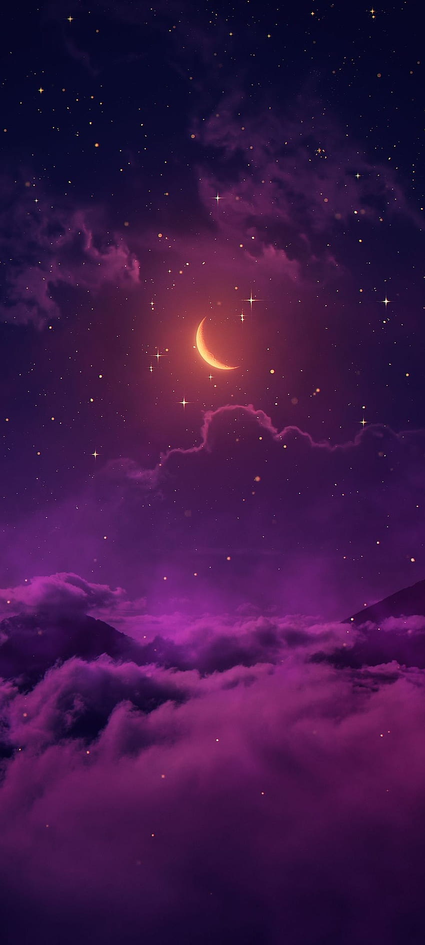 Fantasy Glowing Moon Phone HD phone wallpaper