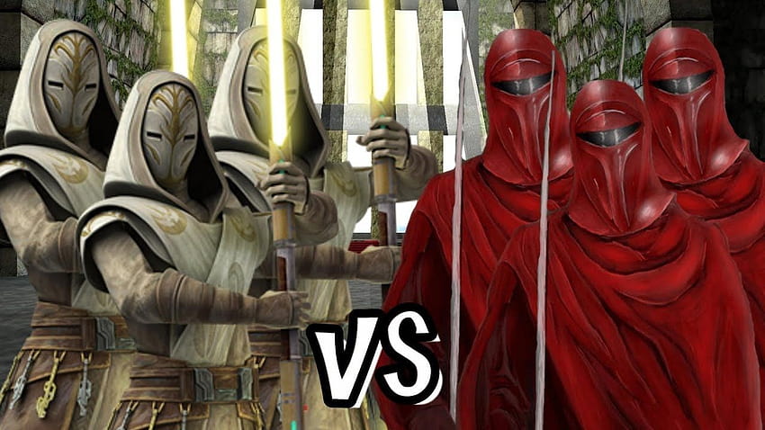 Jedi Temple Guard vs Palpatines Royal Guard HD wallpaper