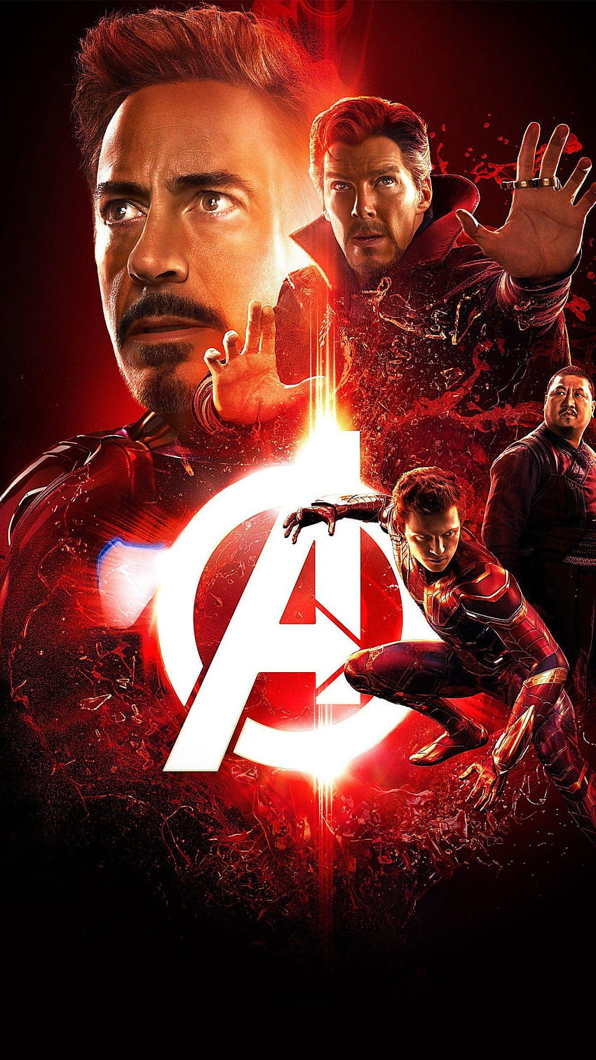 Avengers Infinity War Iron Man Spider Man Doctor Strange, dokter perang tak terbatas yang aneh wallpaper ponsel HD