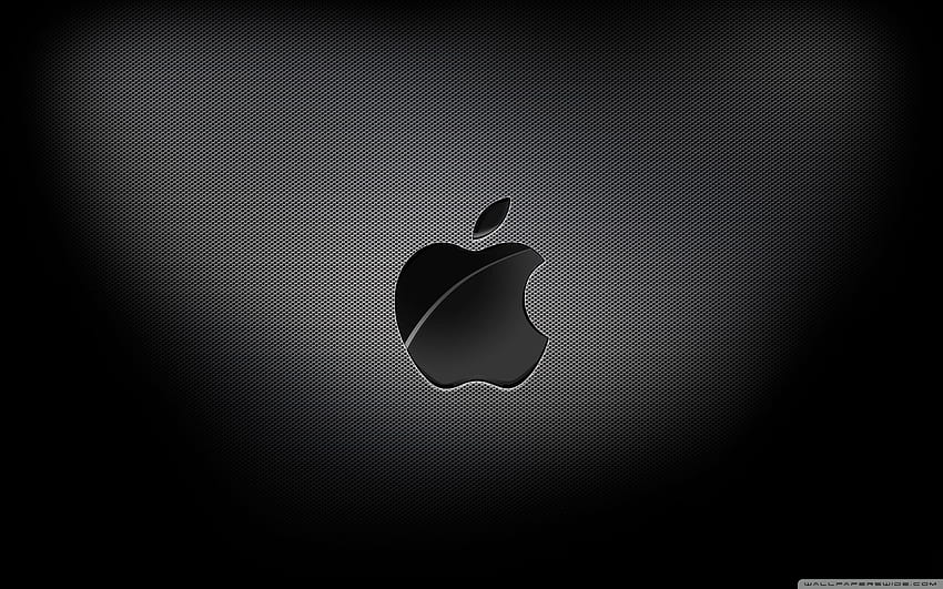 Технология Apple на черен фон, отровна ябълка HD тапет