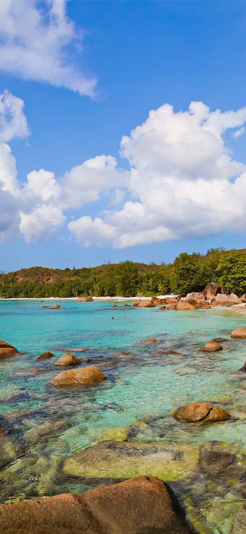 Anse Lazio Praslin Island Seychelles Las mejores playas... iPhone X fondo de pantalla del teléfono