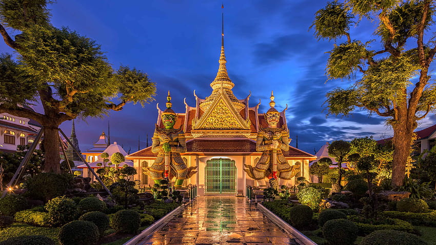 ワット アルン仏教寺院 バンコク タイ U、寺院 高画質の壁紙
