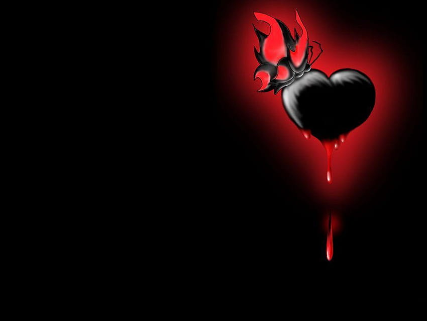 Black Heart, heart charging HD wallpaper