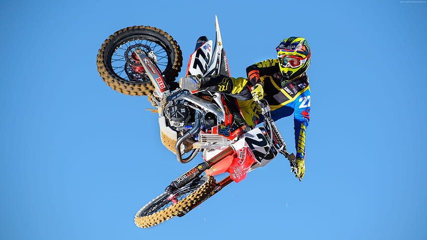 Chad Reed, motocross, fmx, rider, style, maneuver, Flying Rider, Sport HD wallpaper