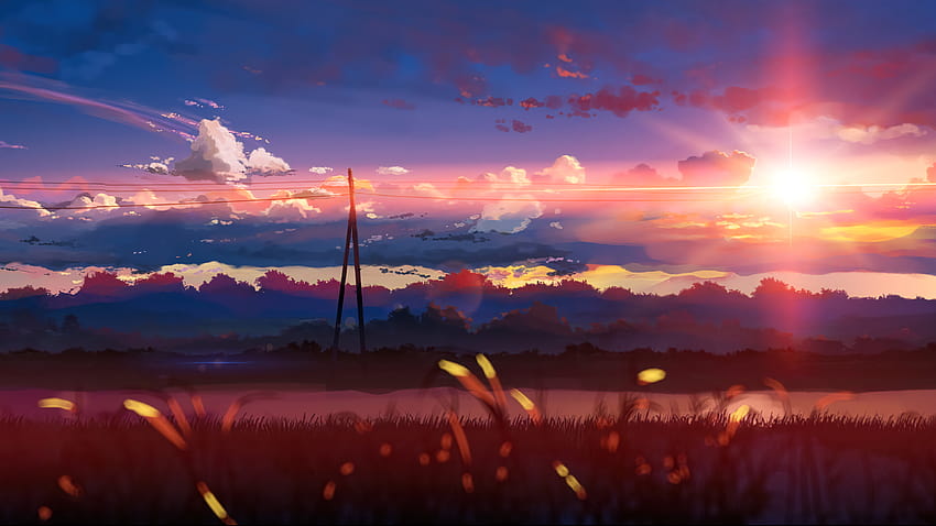 Panorama da estrada, panorama do anime papel de parede HD