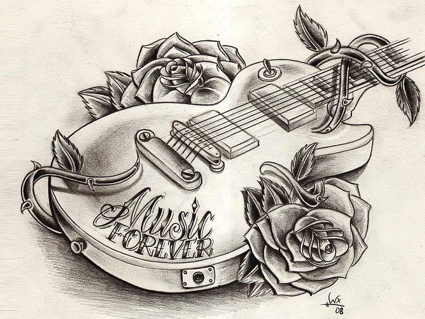 Designs Music Guitar Tattoo Tattoo HD wallpaper | Pxfuel