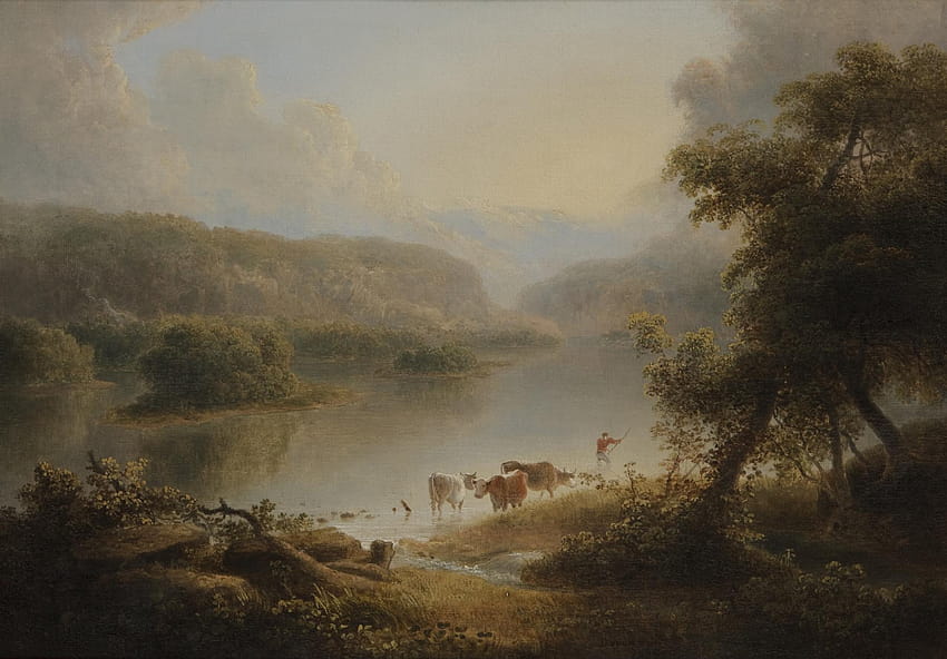 File:Delaware Water Gap by Thomas Doughty、Museum of the、 高画質の壁紙