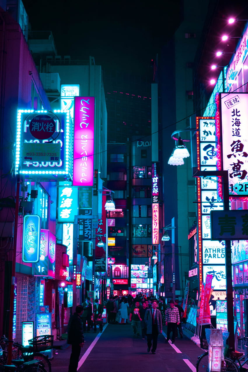 Purple Tokyo City, kawaii neo tokyo HD phone wallpaper | Pxfuel