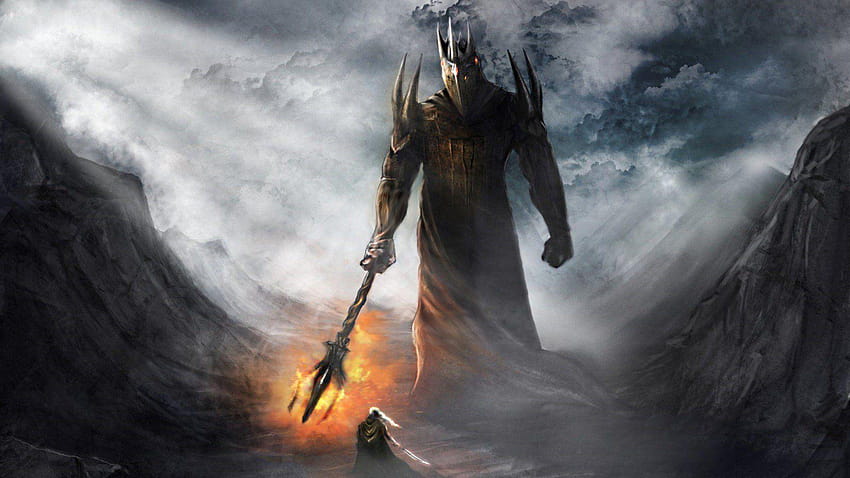 J. R. Tolkien El Silmarillion Morgoth Arte de fantasía John Howe fondo de pantalla