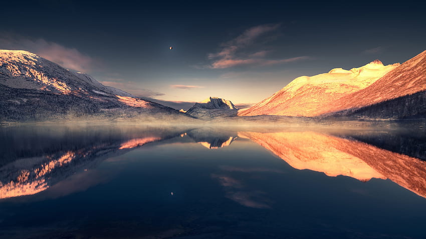 Mountain Lake Reflection HQ, reflexion HD wallpaper