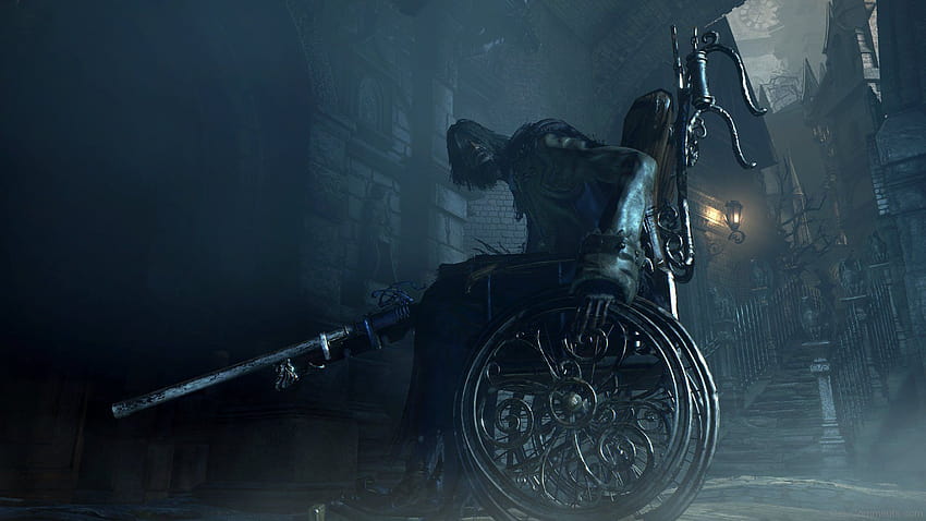 desktop wallpaper bloodborne wheelchair with gun desicomments wheelchair