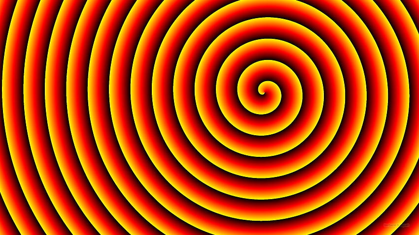 Spiral pattern, red and yellow HD wallpaper