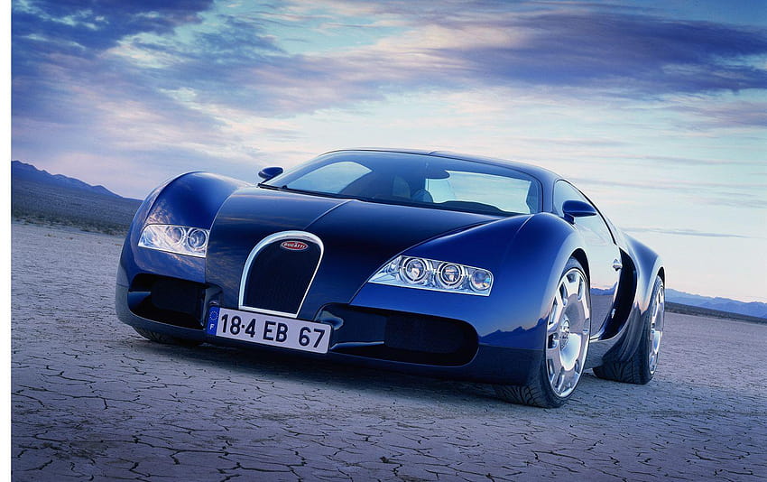 Original Bugatti Veyron EB 18.4 Concept auf dem Weg zum Salon Rétromobile HD-Hintergrundbild