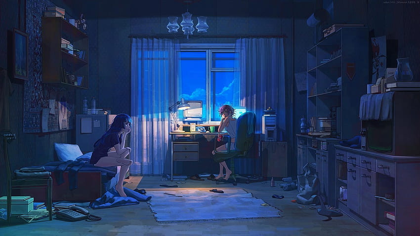 Cyber Anime , Backgrounds, aesthetic anime rooms HD wallpaper