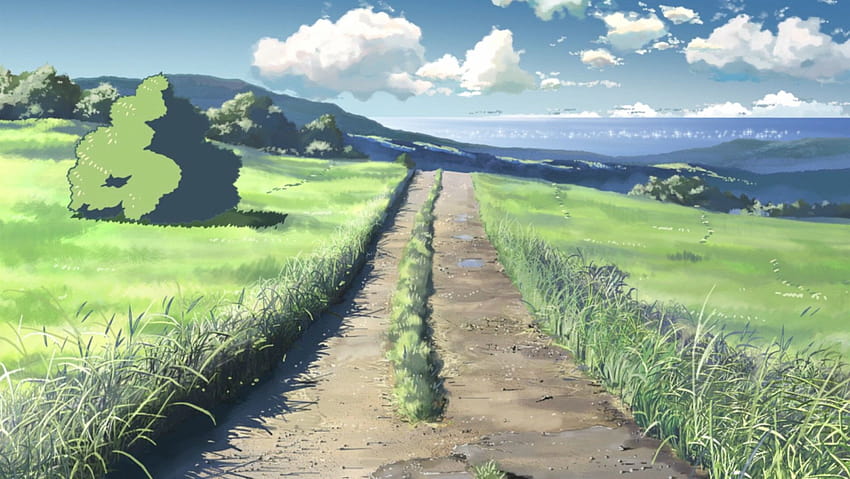 Anime Flower Field Background