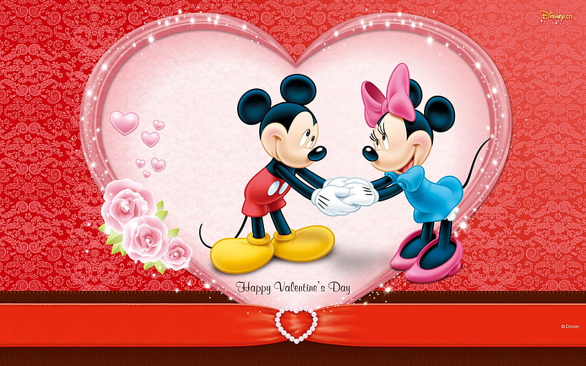5 Disney Valentine, cartoon character valentines day HD wallpaper | Pxfuel