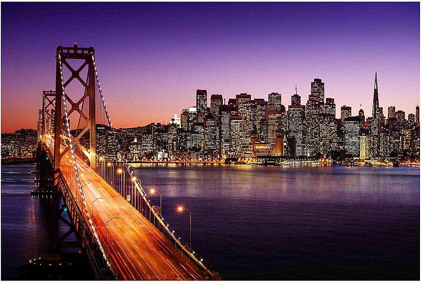 Northlight LED Lighted Famous San Francisco Oakland Bay Bridge Canvas Wall Art 15.75, san francisco oakland bay bridge ultra HD тапет