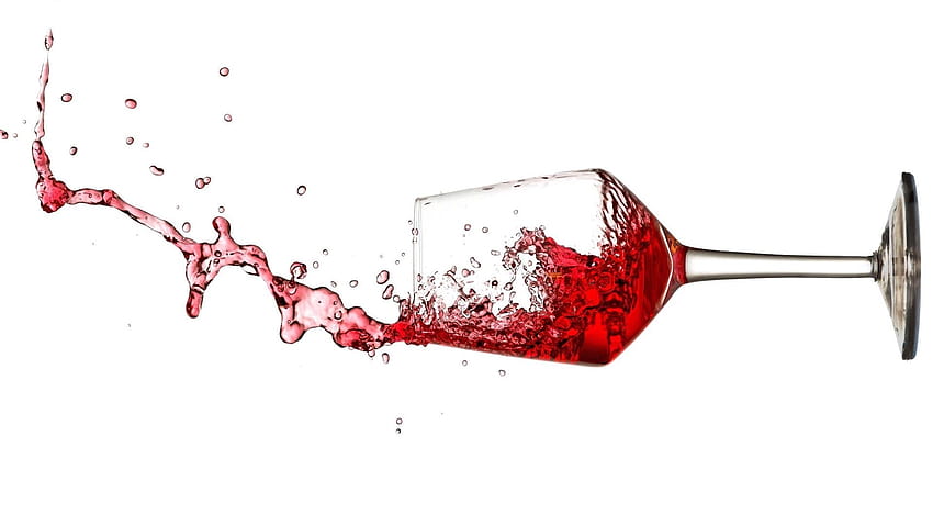 ワイングラス透明HQに注がれた赤ワイン 高画質の壁紙