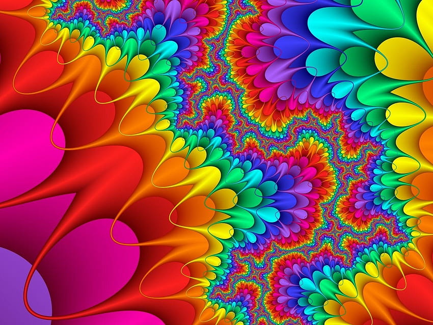 Schöne hohe Auflösung: Psychedelische Kunst, psychedelische Farben HD-Hintergrundbild