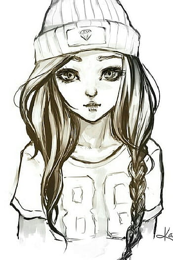 22 Cool Girl Drawing Ideas and References - Beautiful Dawn Designs | Cool girl  drawings, Girl drawing sketches, Animated drawings
