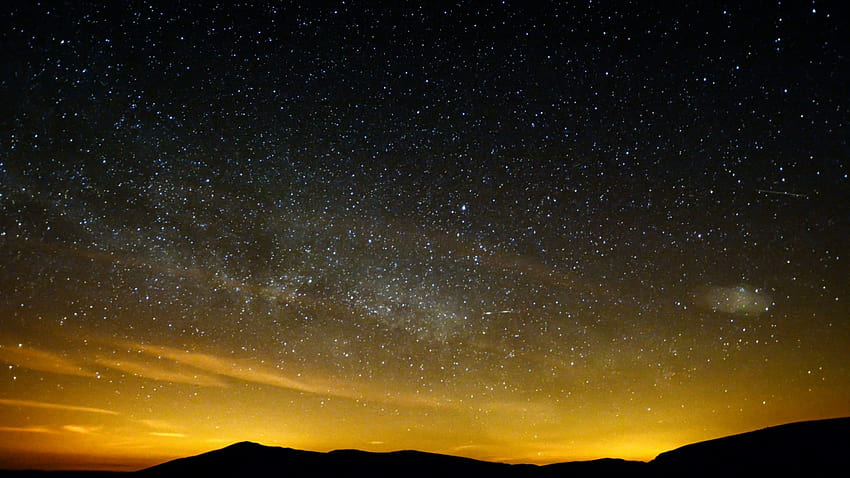 Gelbe Sterne Weltraumnacht HD-Hintergrundbild